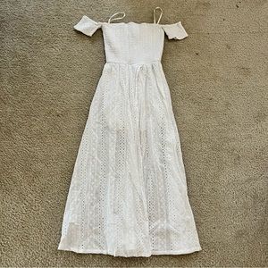 JOA White Eyelet Dress